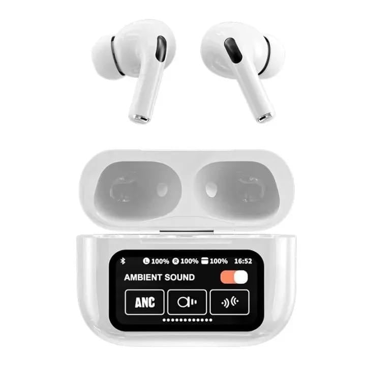 A9 Pro Touch Screen ANC Wireless Earphones HiFi Sound Quality